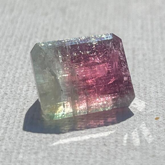 13 Carat Himalaya Mine Watermelon Tourmaline - Emerald Cut - Picture 3 of 7